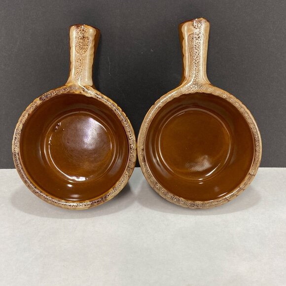 Brown Drip Handled French Onion Soup Bowl Set Of 2 - Picture 5 of 10